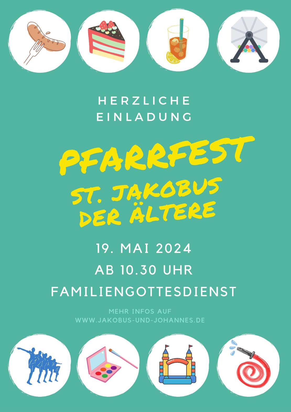 Plakat Pfarrfest 2024 in Nauheim St. Jakobus (c) Pfarrgemeinde St. Jakobus Nauheim
