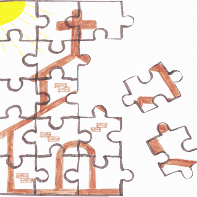 Haus Bau Puzzle - Pfingsten
