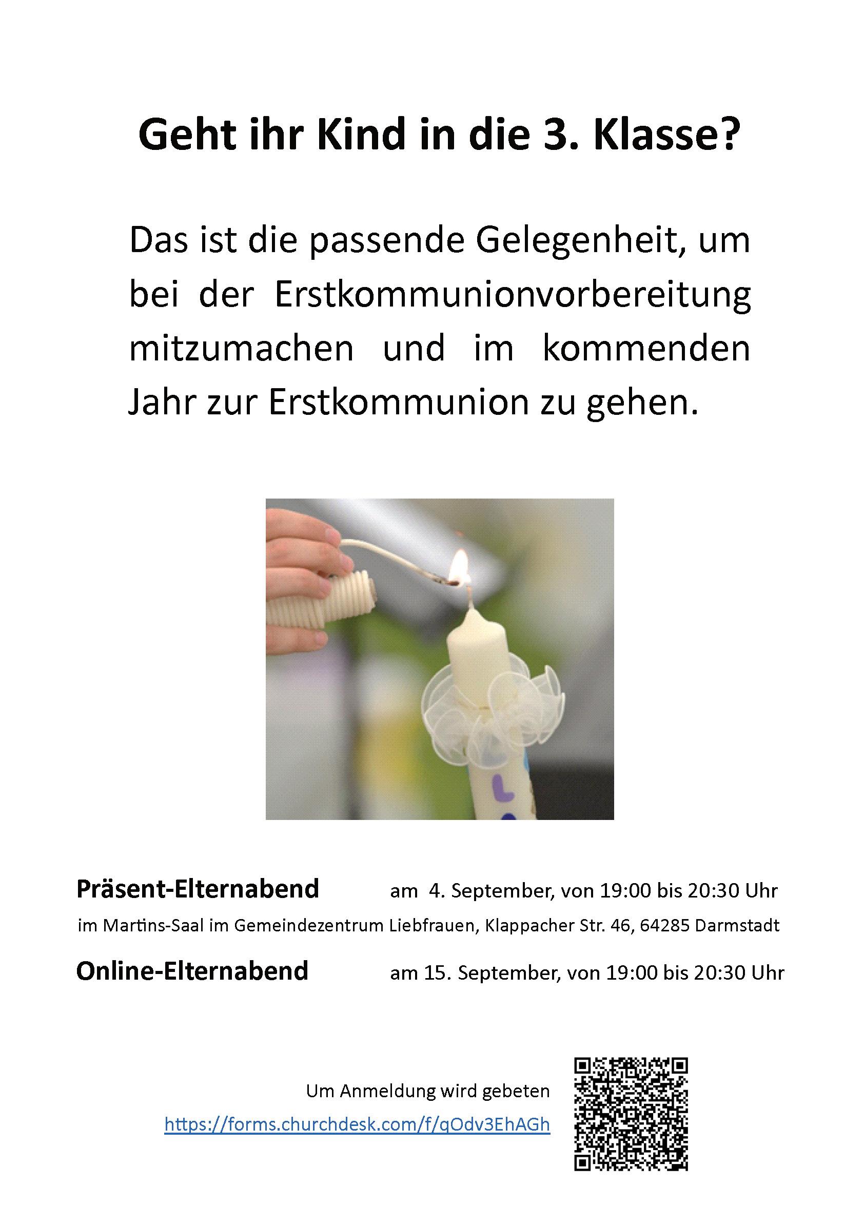 2025 Plakat Infoelternabend Erstkommunion