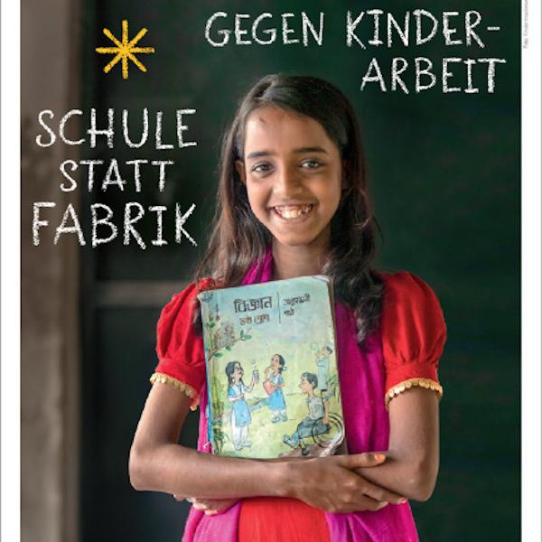 Sternsinger Plakat 2026 - Sternsingen gegen Kinderarbeit - Schule statt Fabrik