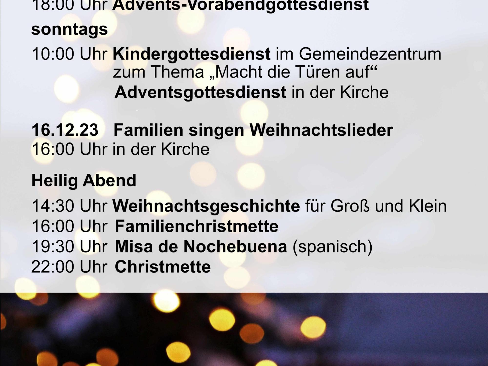 Plakat Advent und Weihnachten