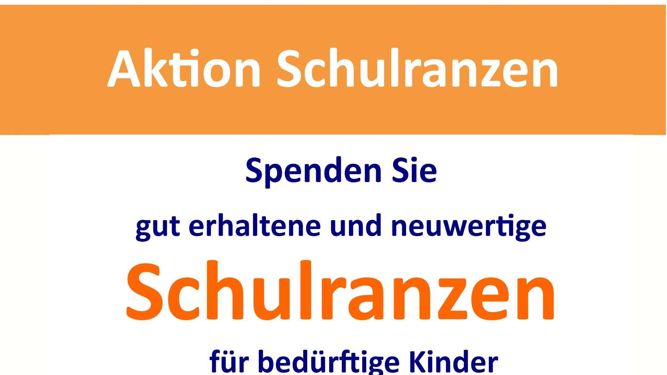 2026 Schulranzen spenden Plakat
