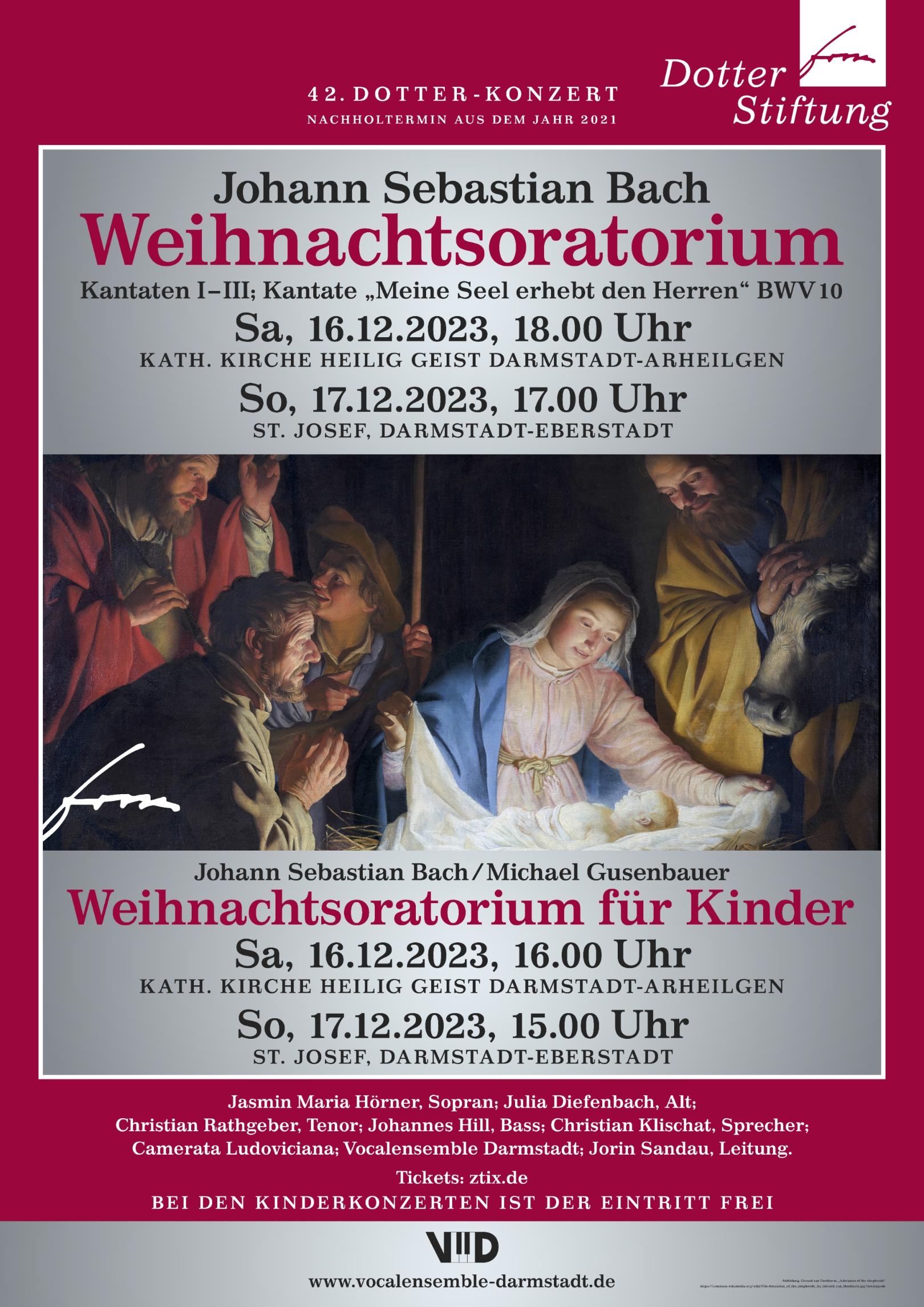 Plakat Weihnachtsoratorium (c) Vocalensemble Darmstadt