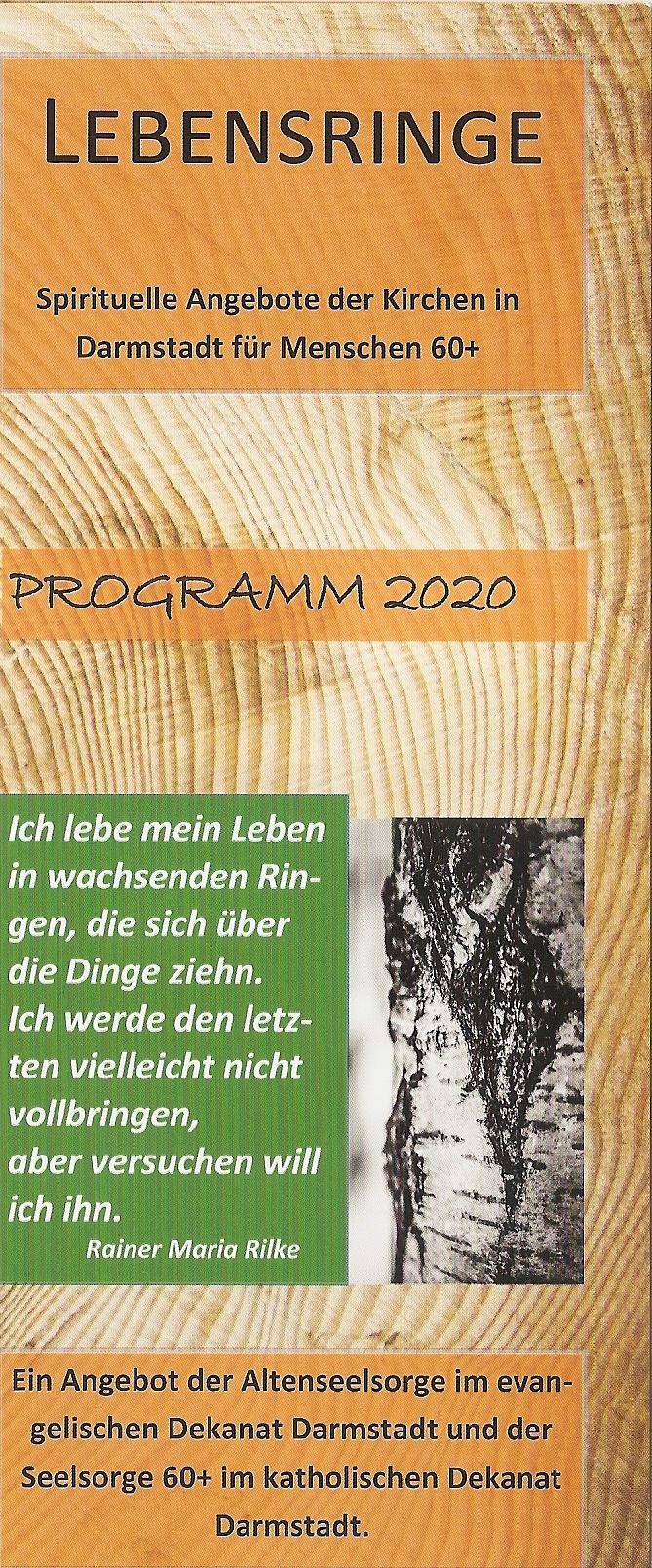 Jahresprogramm 2020 der Seelsorge 60plus im Dekanat Darmstadt