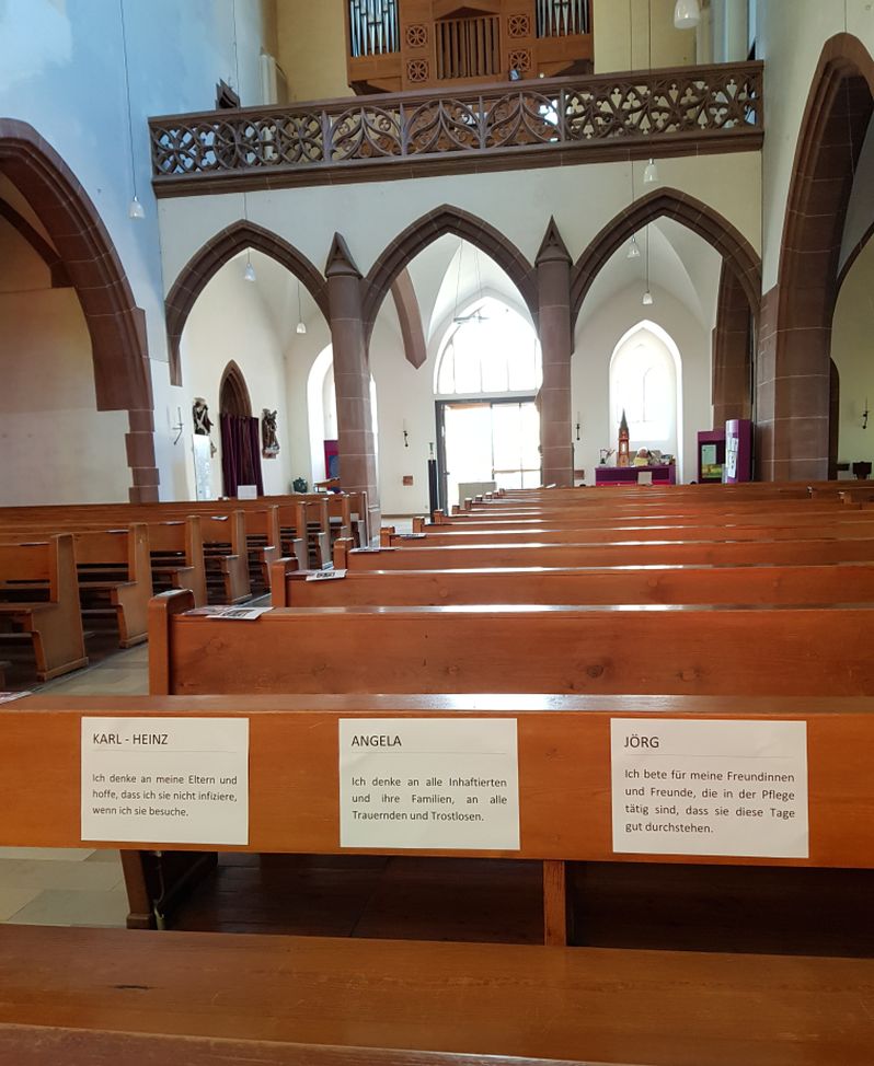 Ihre Hoffnungen und Sorgen finden Platz in der Kirche (c) St. Elisabeth, Darmstadt