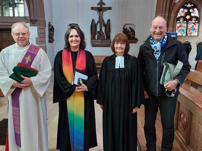 Von links nach rechts: Heinz Lenhart, Ilona Klemens, Ulrike Schmidt-Hesse, Peter Schmidt