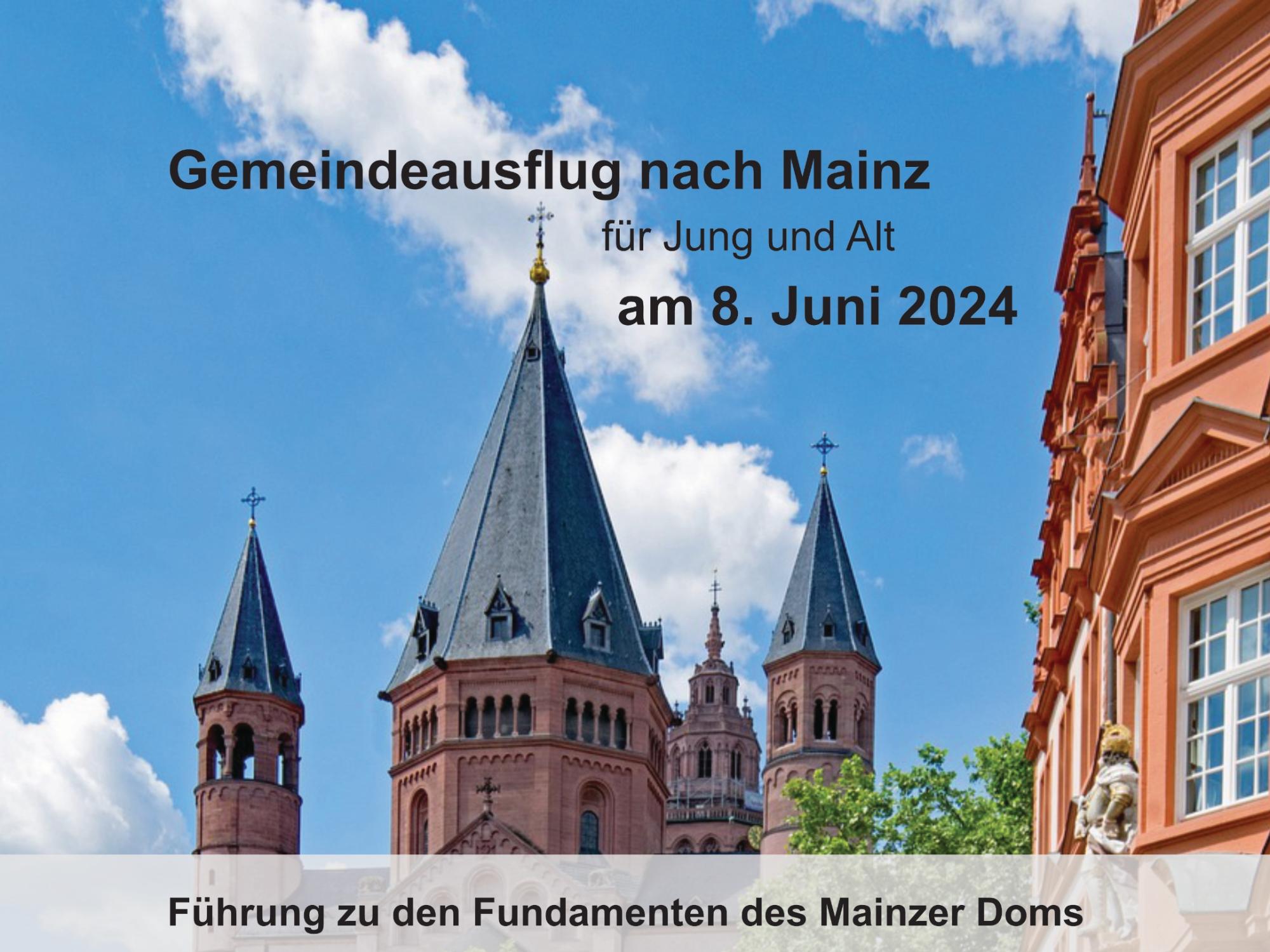 Plakat Gemeindeausflug Mainz