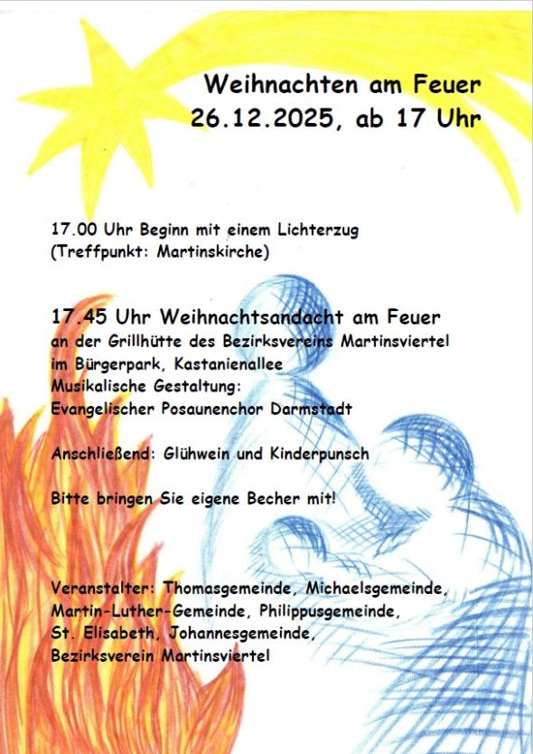 Weihnachten am Feuer 2025 (c) Ev. Martin-Luther- und Thomasgemeinde