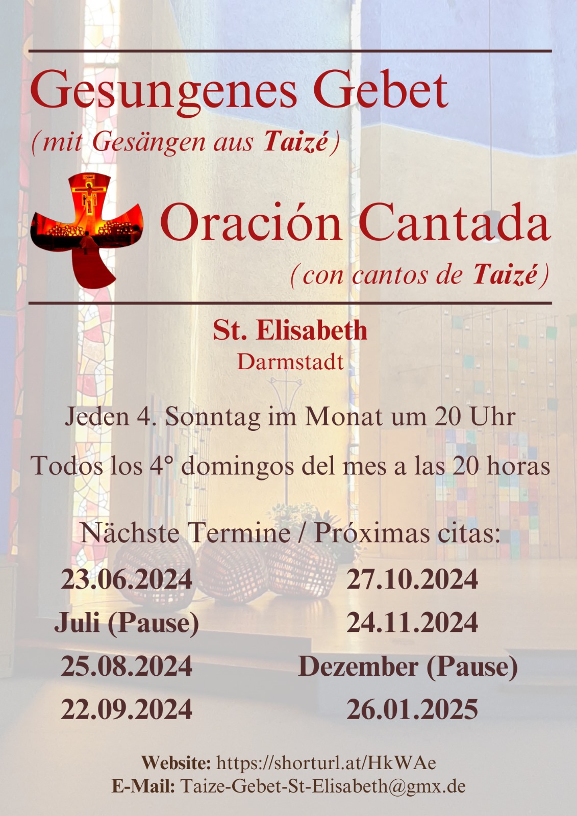 taize gebet termine bis 01-2025 (c) Carlos Oyarce