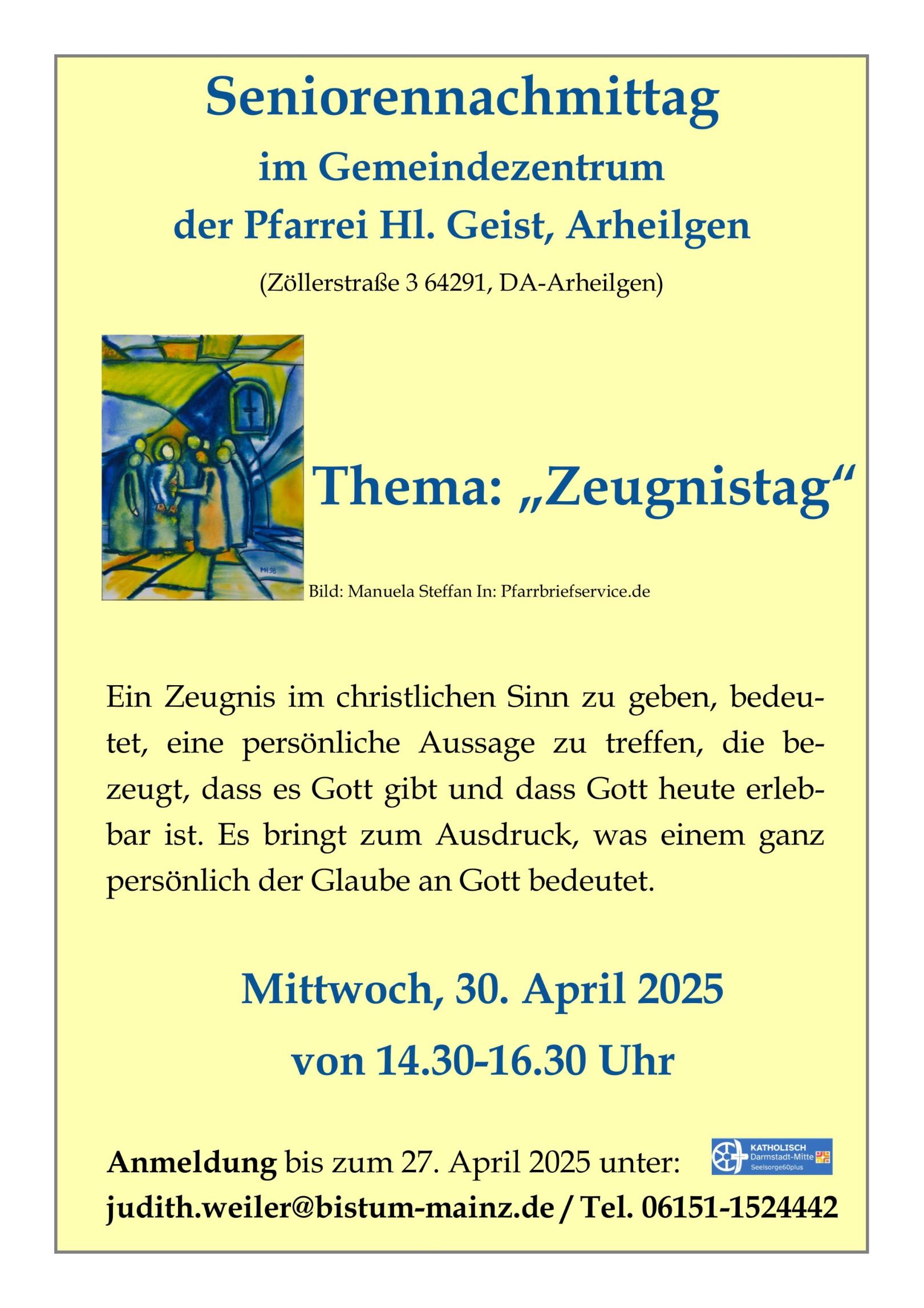 Seniorennachmittag Hl. Geist, 30. April 2025 (c) Seelsorge60plus
