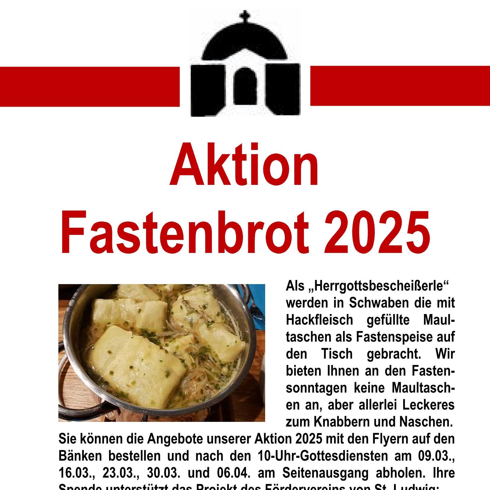 Plakat Fastenbrot 2025 (c) Förderverein St. Ludwig