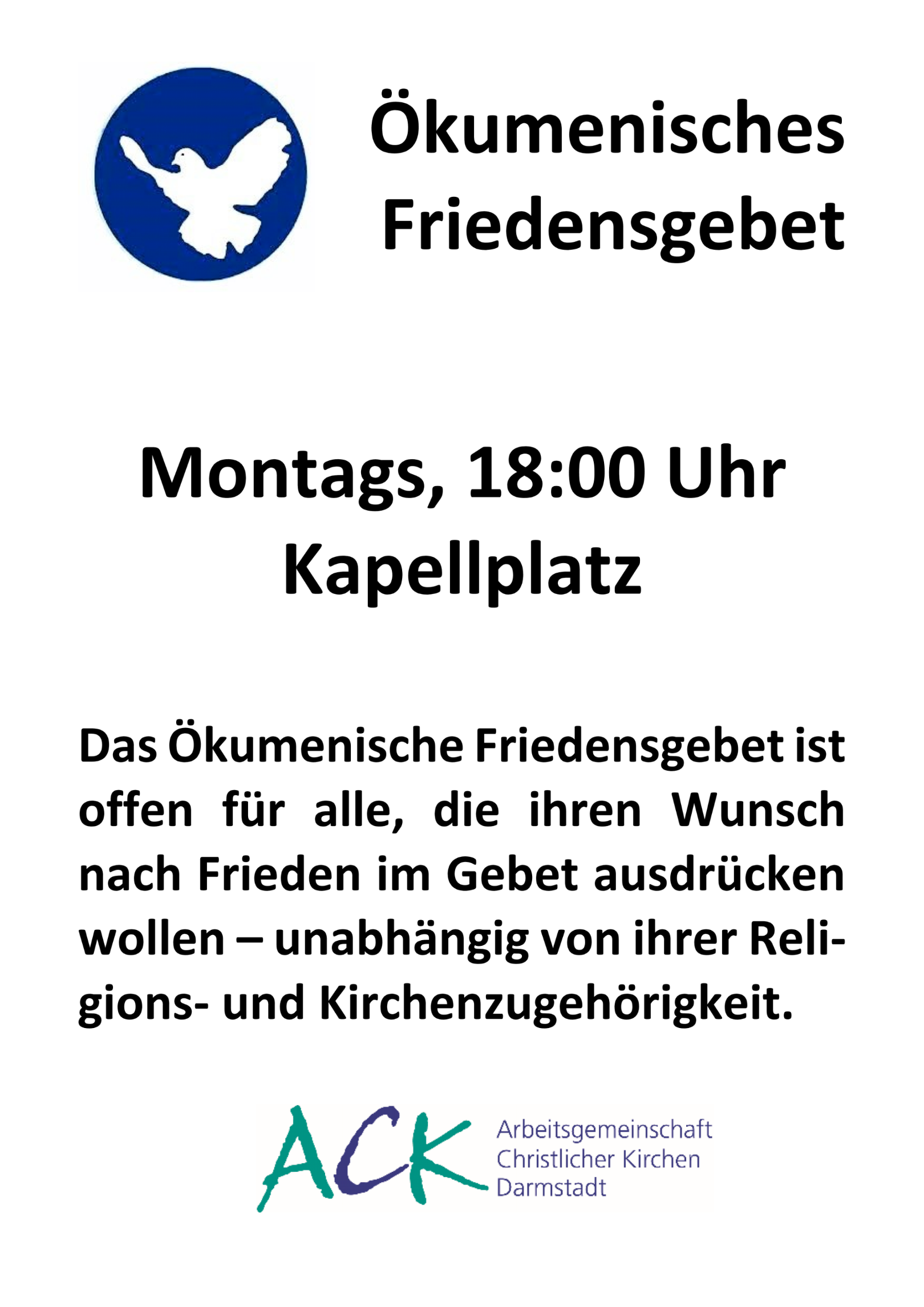 Friedensgebet Kapellplatz (c) ACK