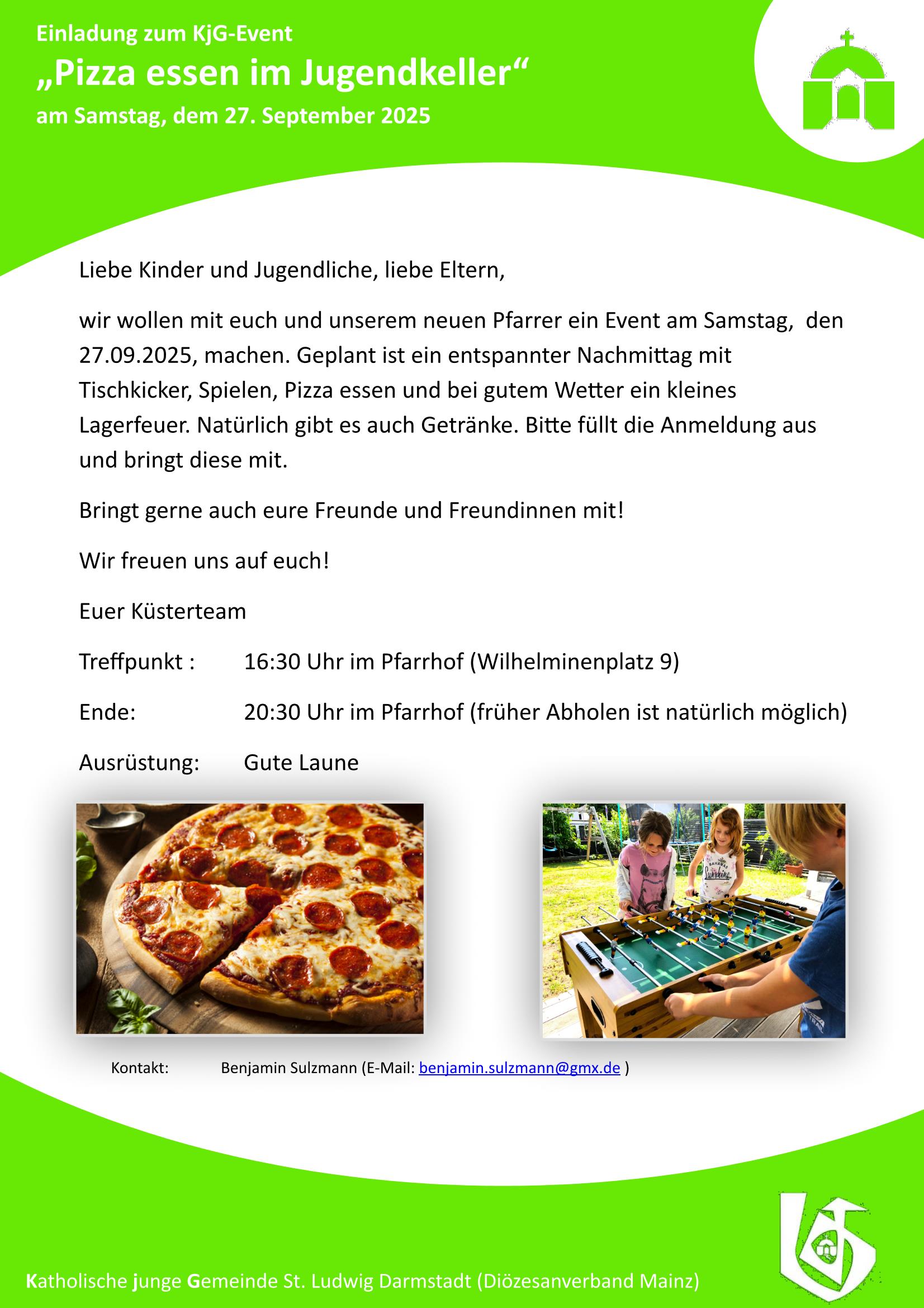 Pizza Essen im Jugendkeller (c) KJG