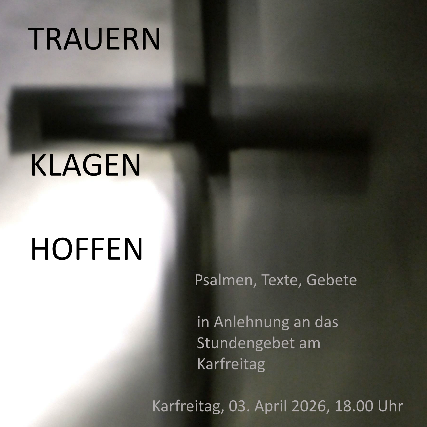 Plakat Karfreitag 2026