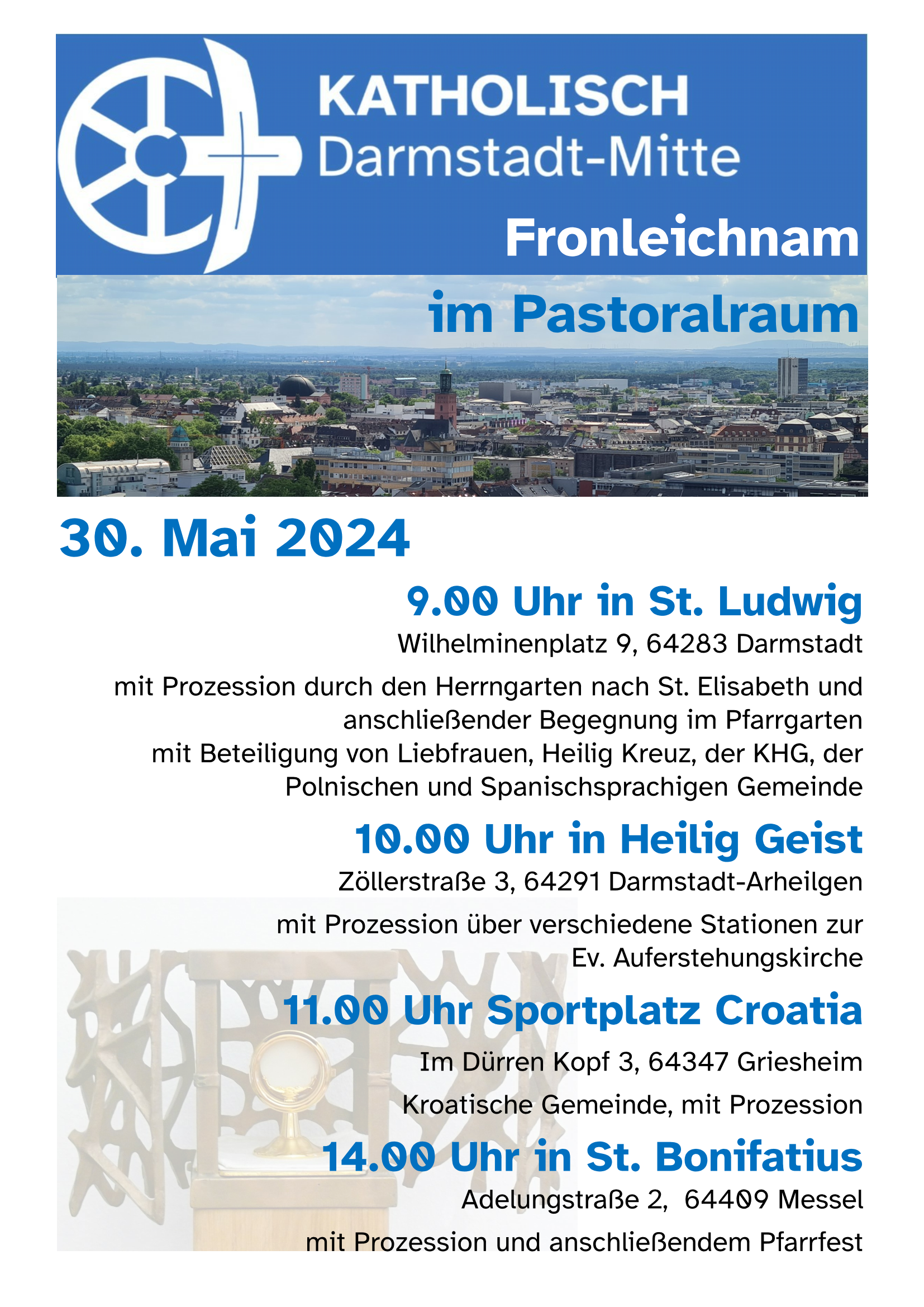 Plakat Fronleichnam 2024 (c) Pastoralraum DaMi