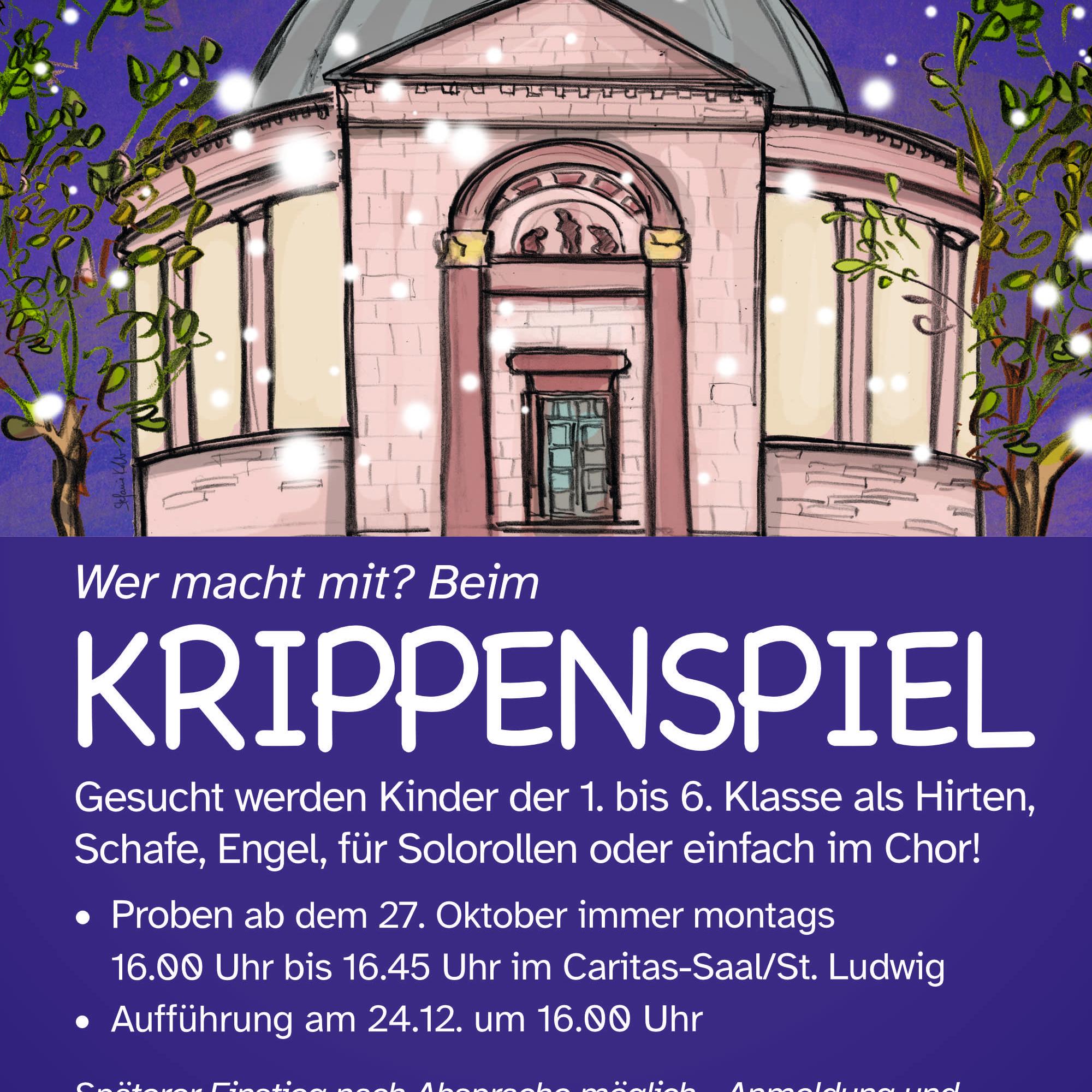 WEB Plakat Einladung Krippenspiel (c) St.Ludwig Darmstadt