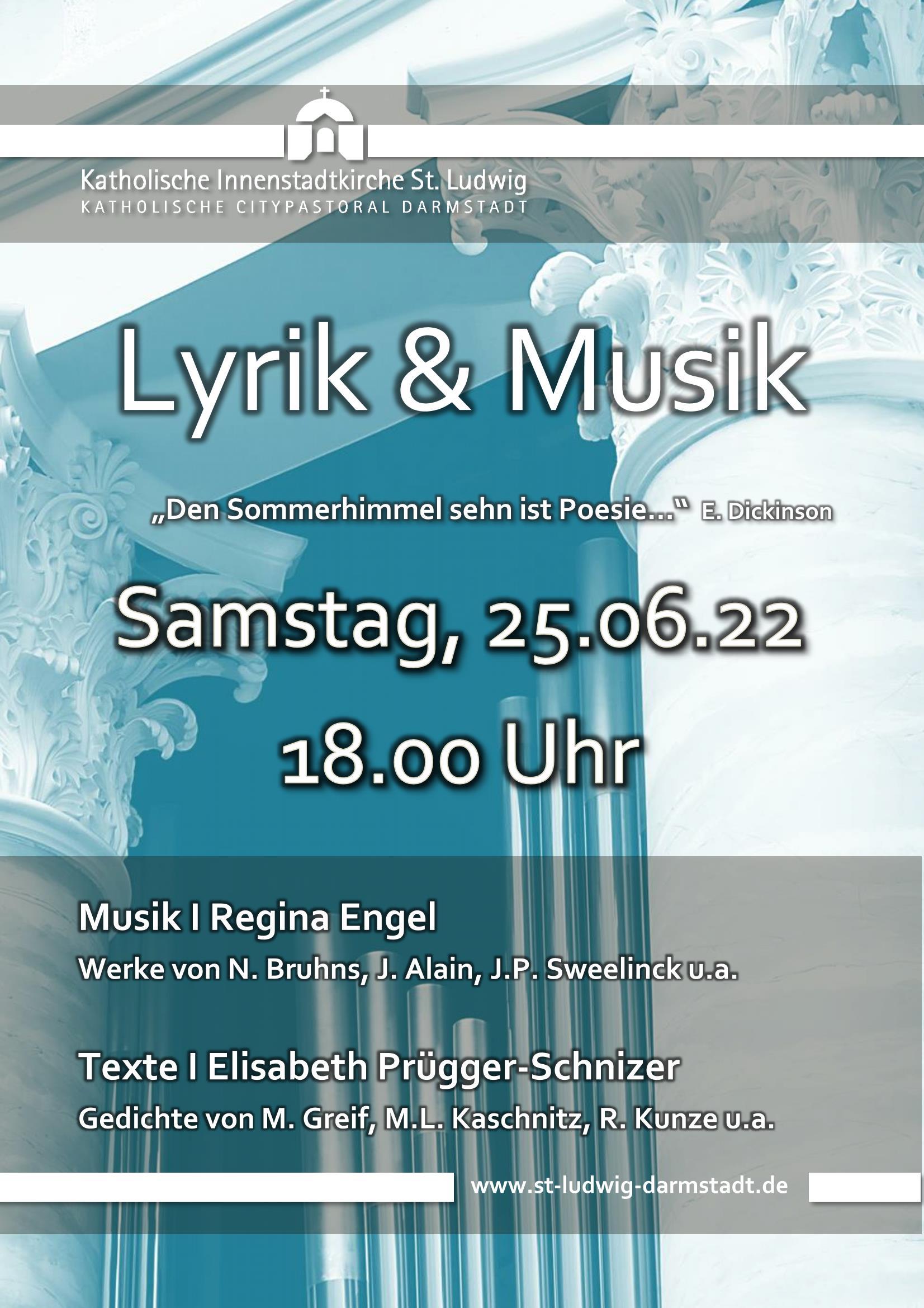 Plakat Lyrik und Musik Juni 2022