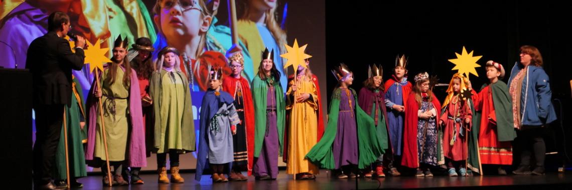 2023Sternsinger beim Neujahrsempfang (c) Pfarrgemeinde Sankt Martin