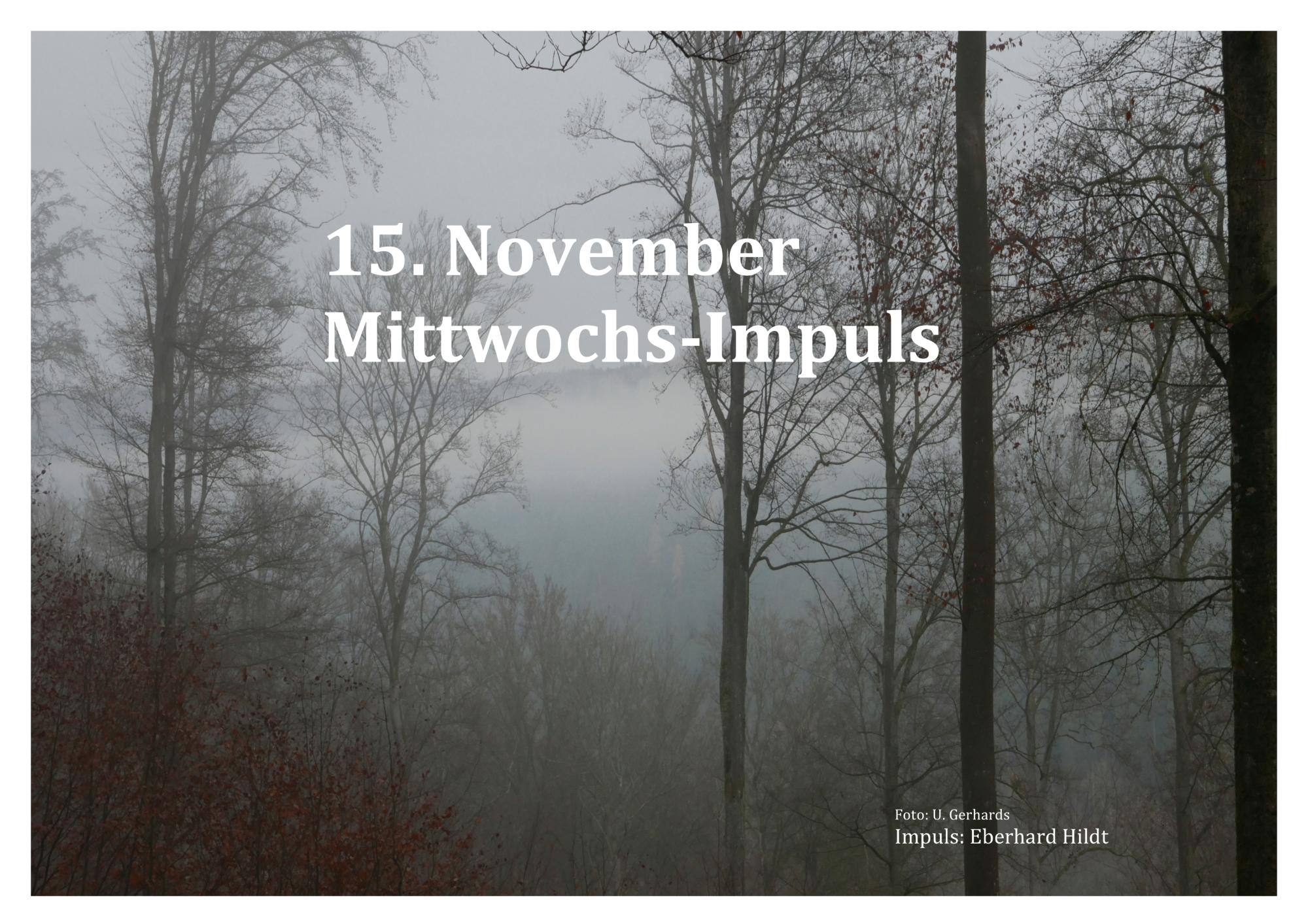 15.November, Mittwochs-Impuls