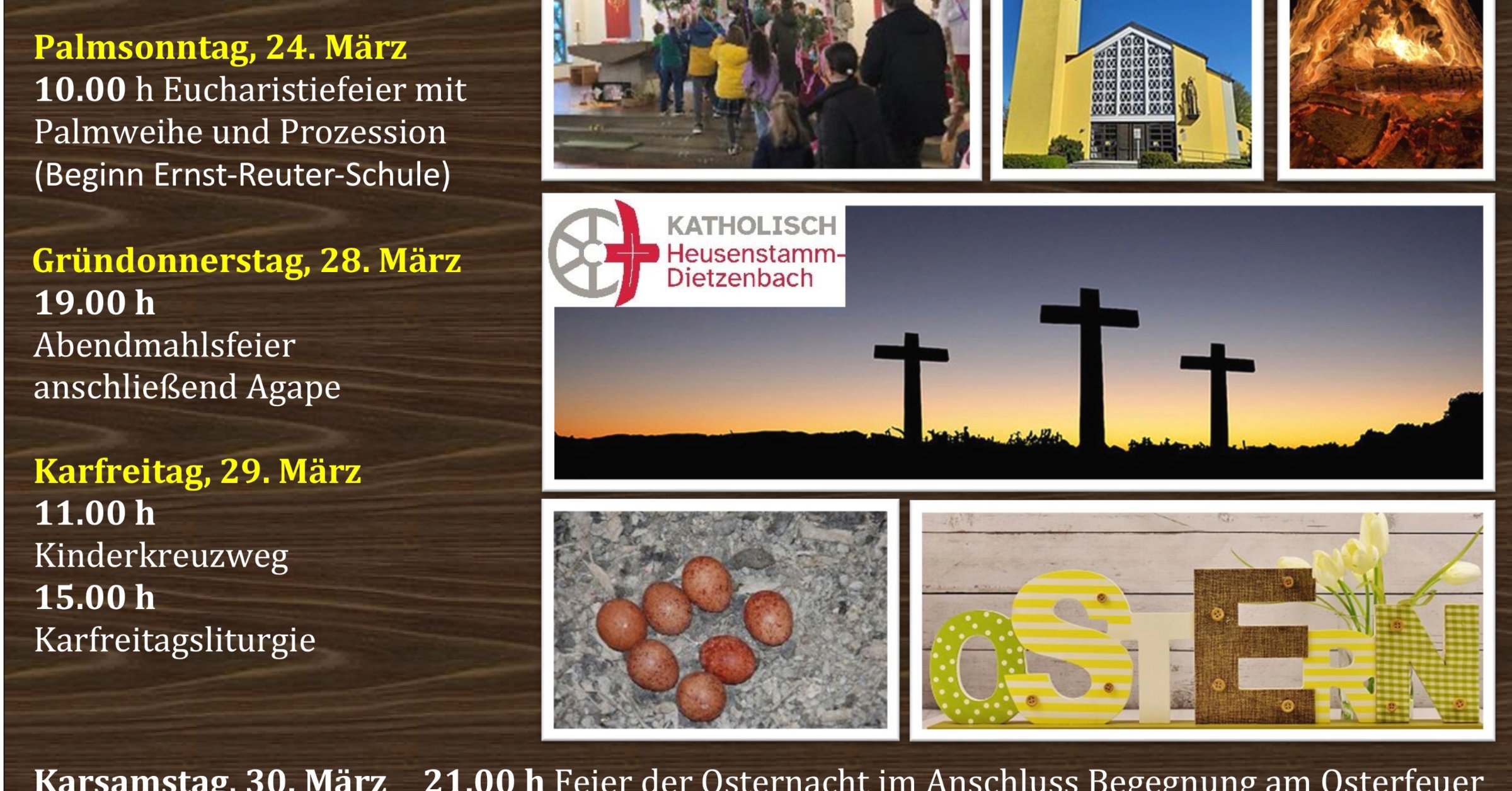 Herzliche Einladung zu den Gottesdiensten in der Heiligen Woche ...