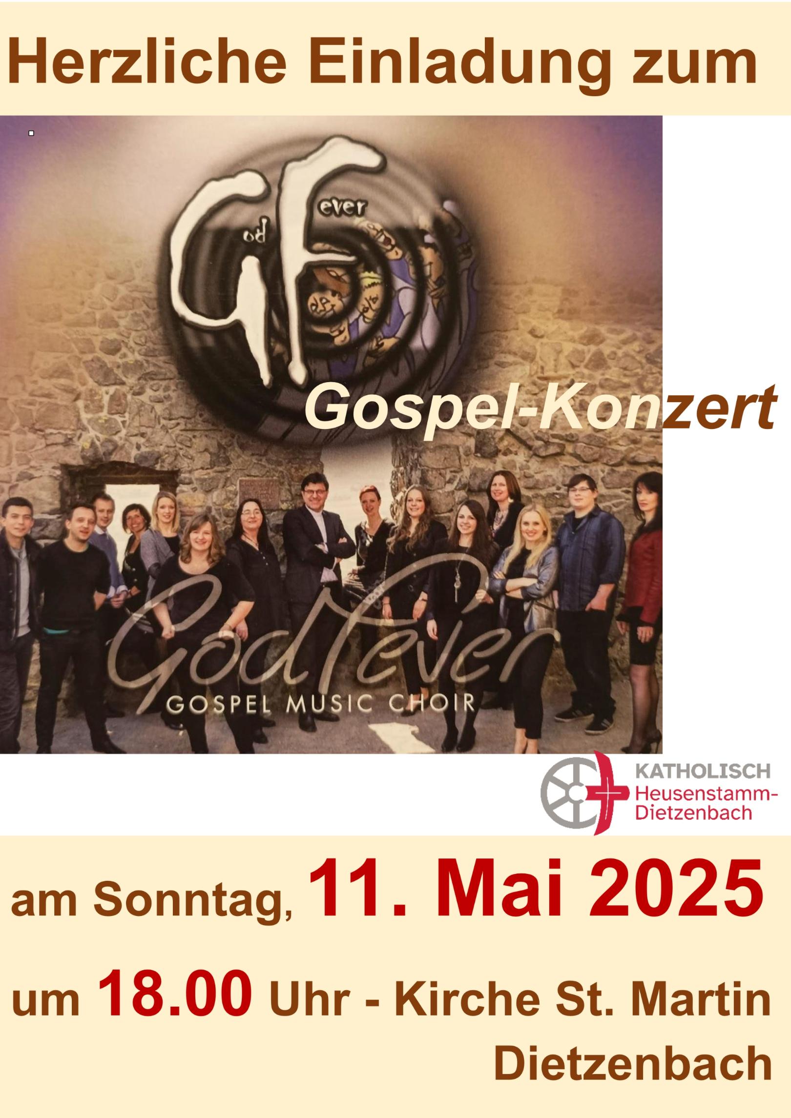 2025_05_11_Plakat_Gospelchoir (c) Pfarrgemeinde St. Martin