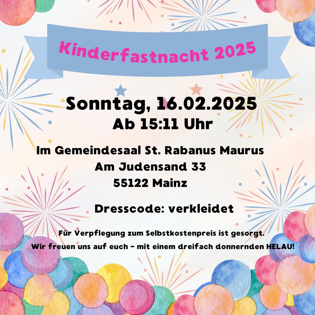 Plakat Kinderfastnacht