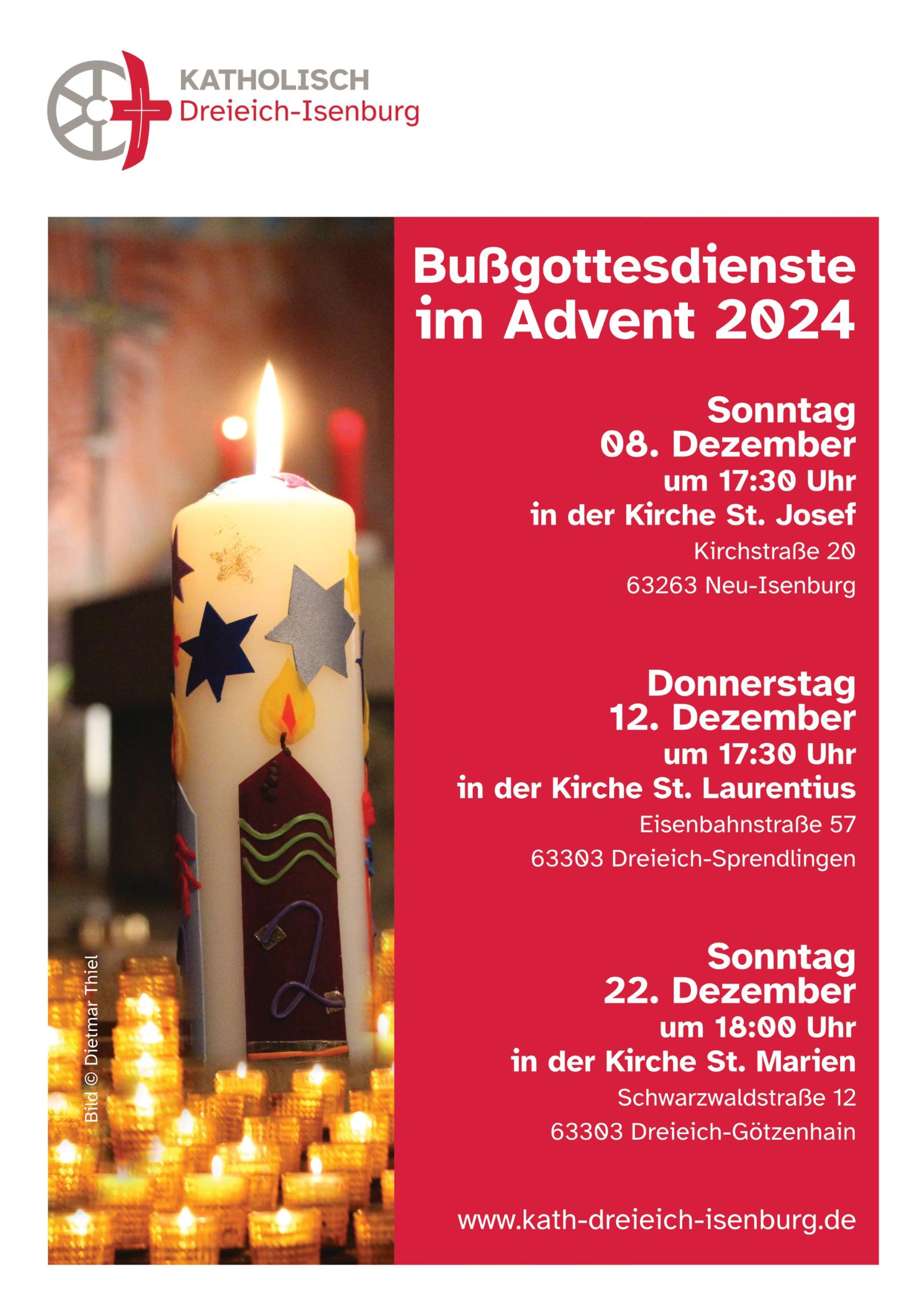 Bußgottesdienste Advent 2024 (c) Dietmar Thiel