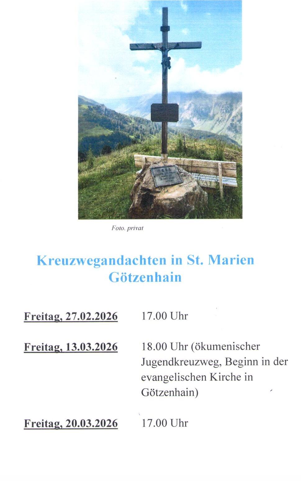 St. Marien (c) Pfarrei St. Marien Götzenhain