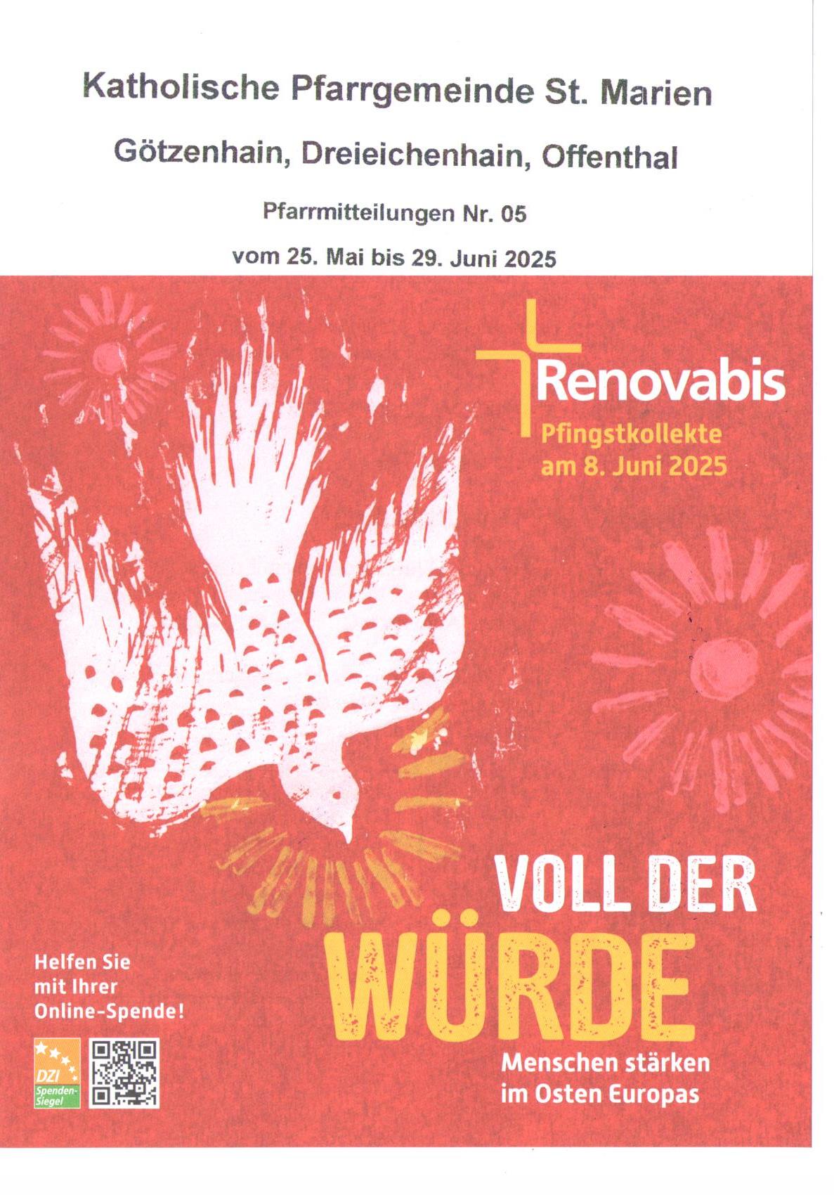 Pfarrbrief 05/2025 (c) Pfarrei St. Marien Götzenhain
