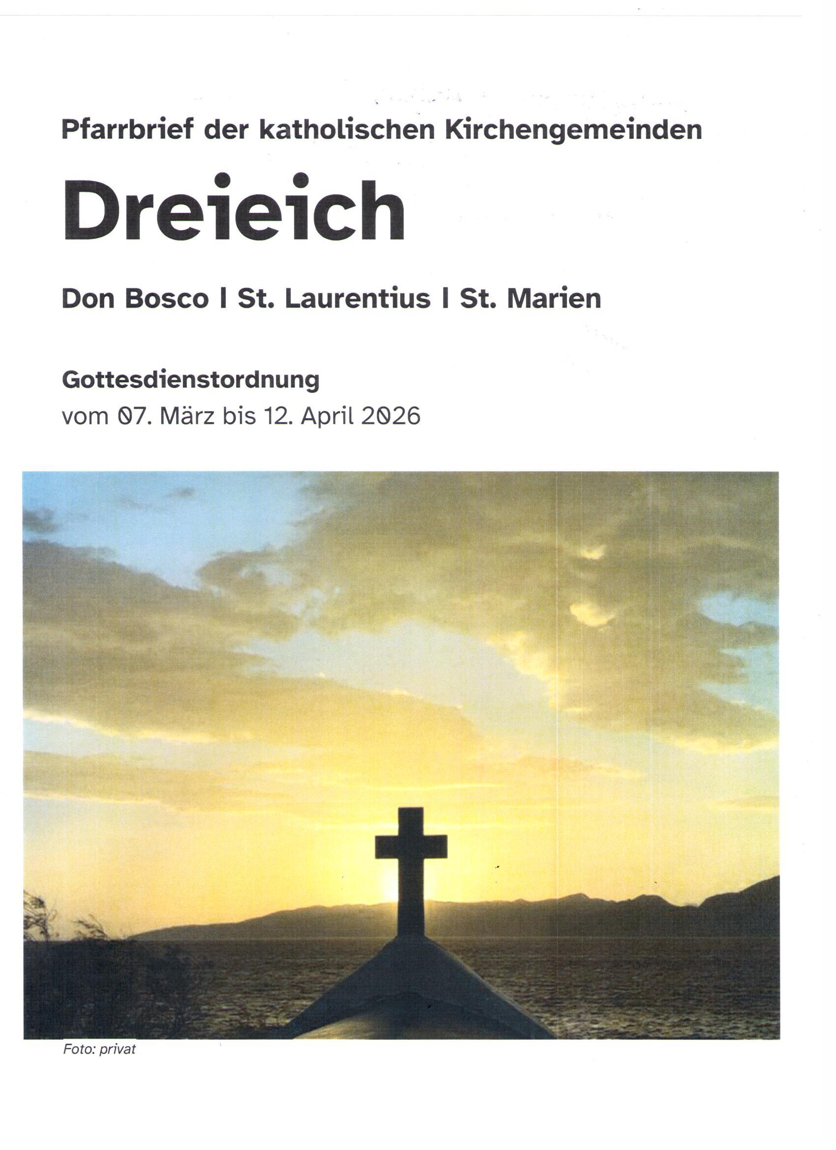 Pfarrbrief 03/2026 (c) Pfarrei St. Marien Götzenhain