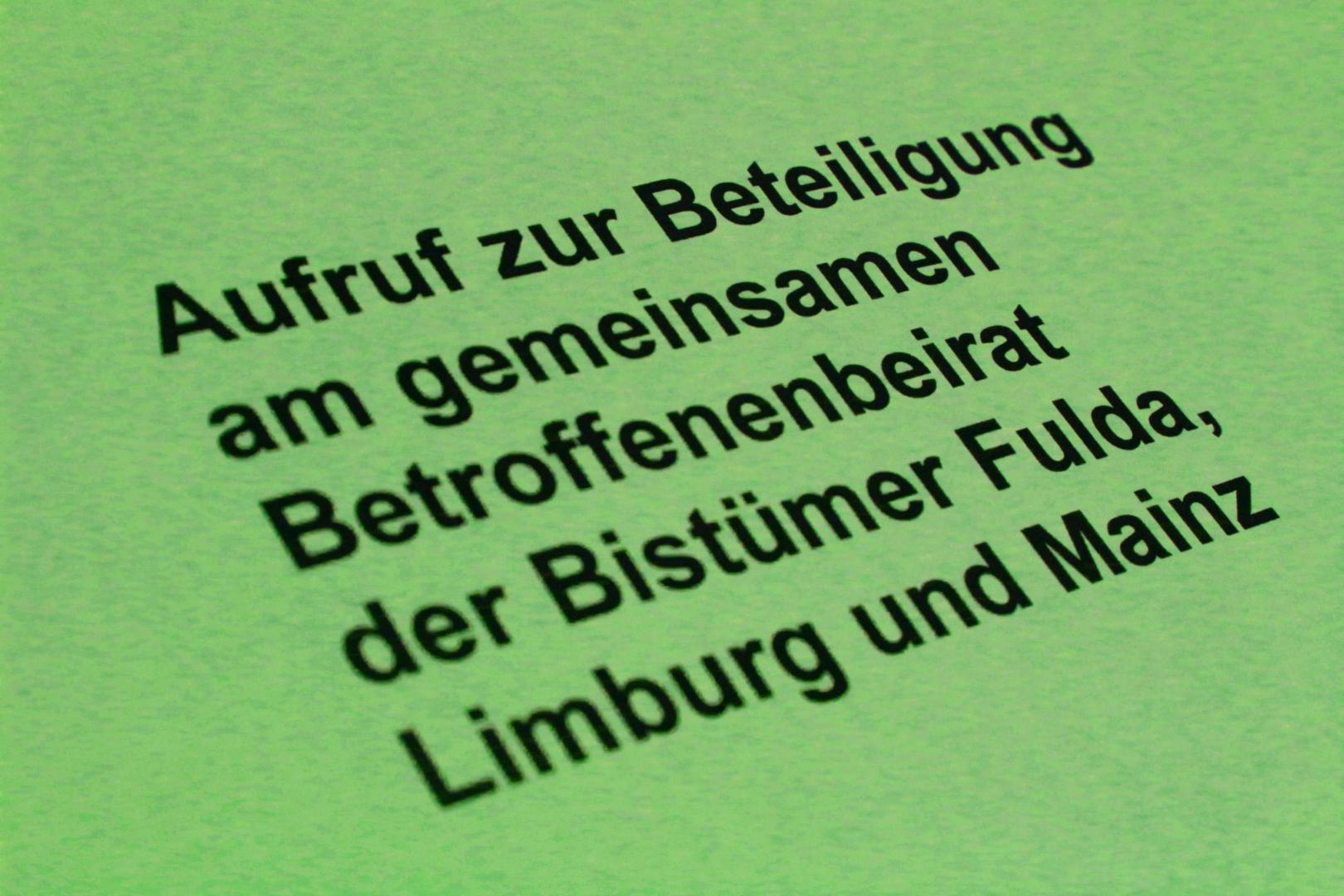 Aufruf-Betroffenenbeirat (c) Bistum Mainz