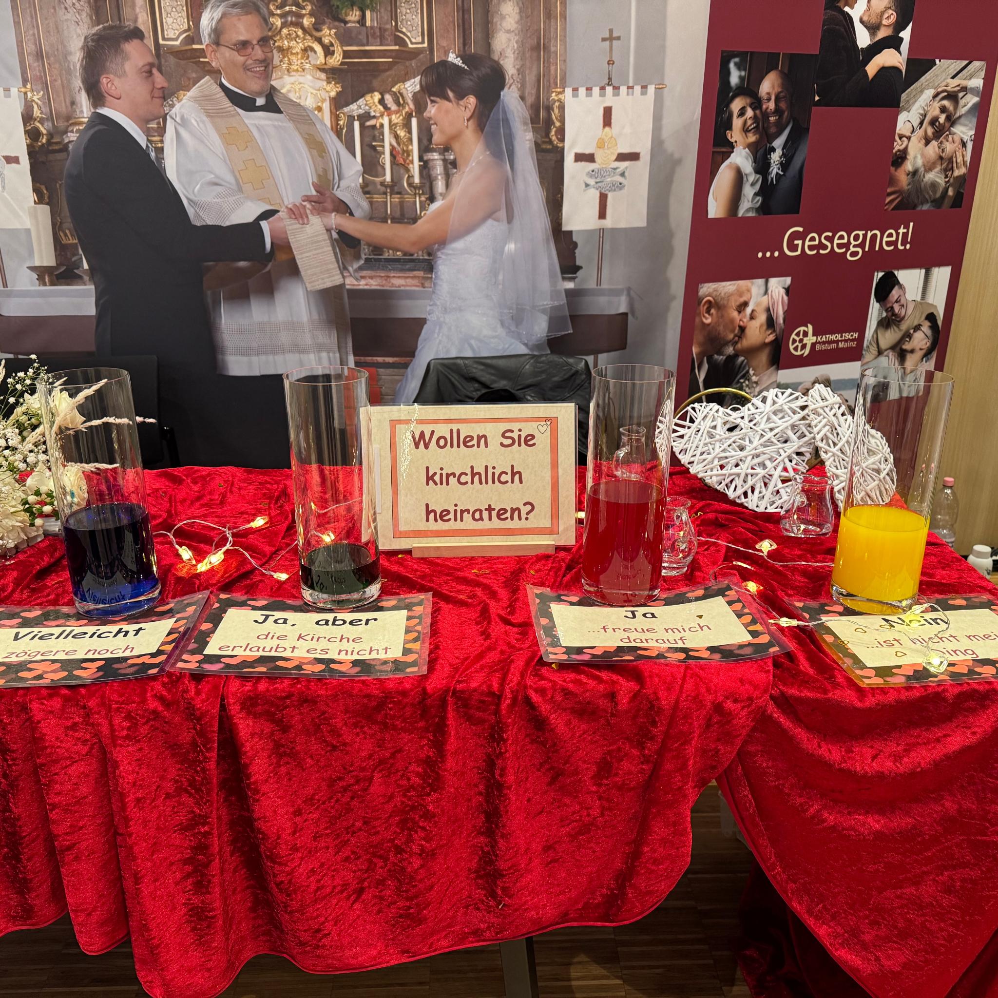 Stand auf der Hochzeitsmesse