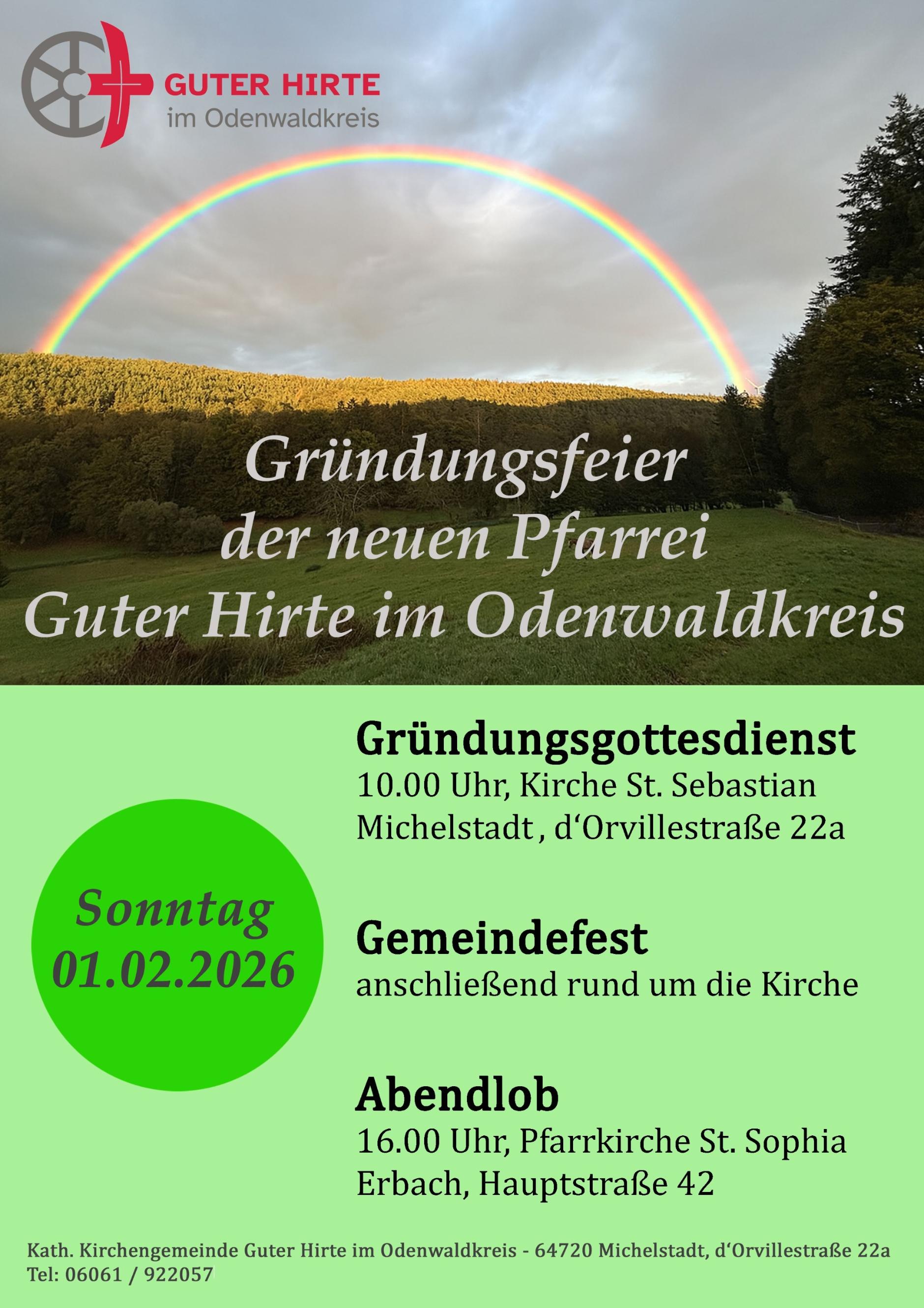Gründungsgottesdienst am 01.02.2026 (c) Pfarrei Guter Hirte im Odenwaldkreis