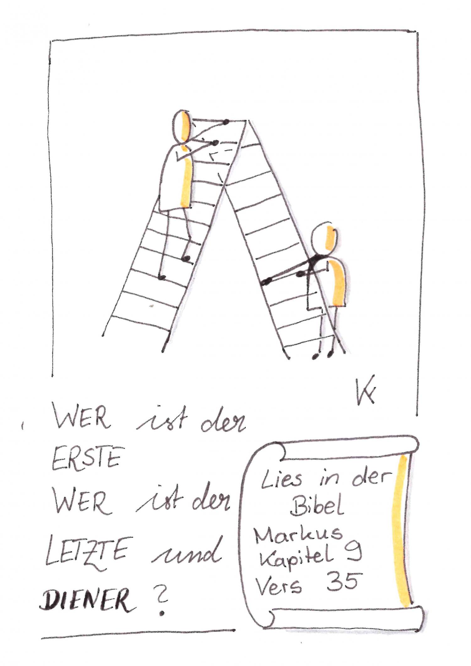 Erster? Letzter? Diener? (c) Bild: Katrin Fuchs In: Pfarrbriefservice.de
