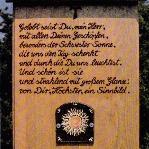 Stationstafel auf dem Franziskusweg