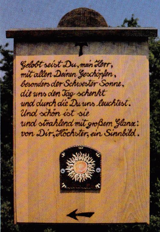 Stationstafel auf dem Franziskusweg