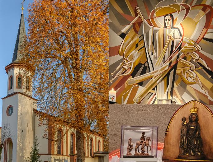 Collage mit Fotos aus der Pfarrkirche St. Sophia