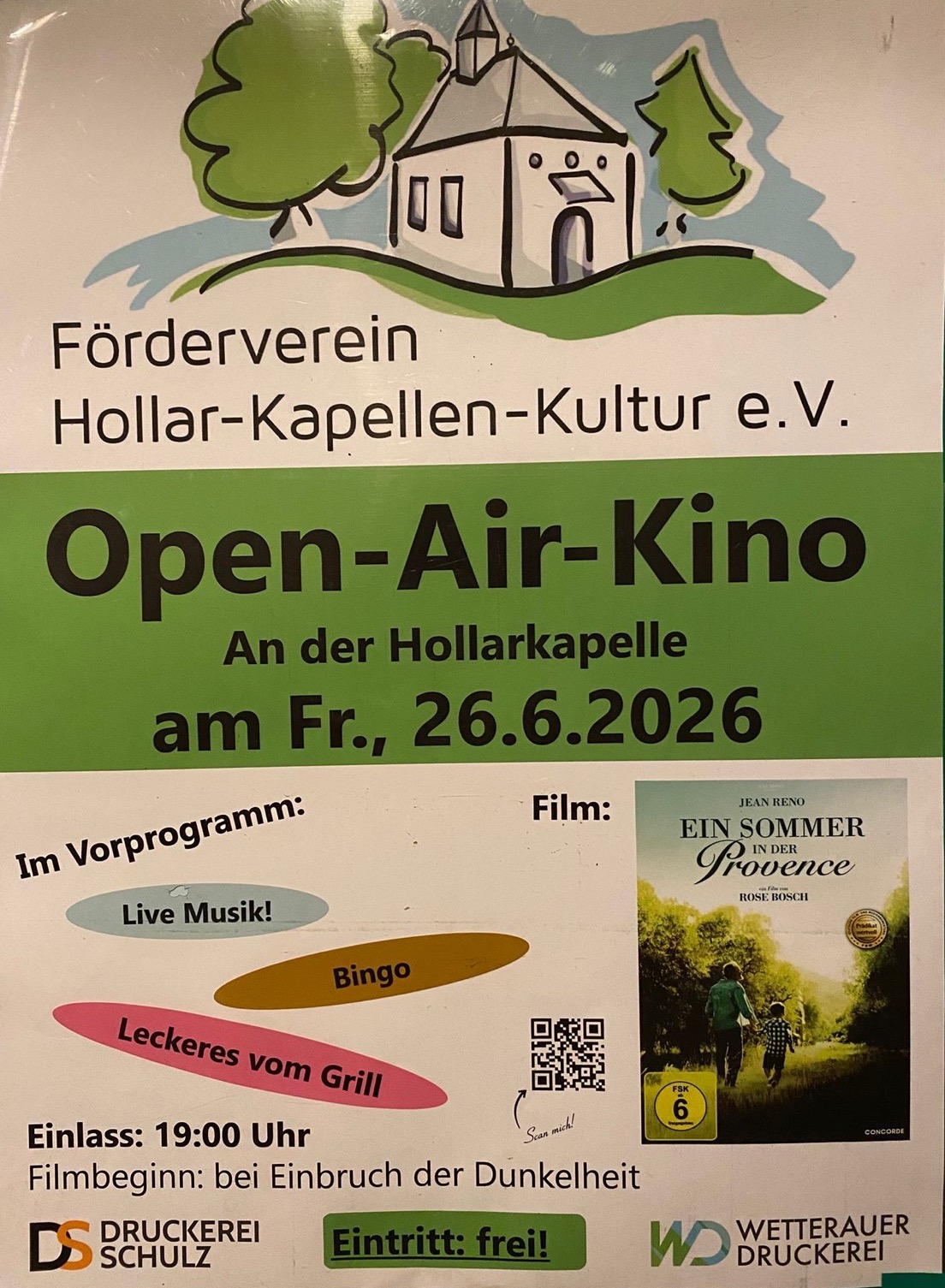 Open-Air-Kino (c) Verein Hollar-Kapelle