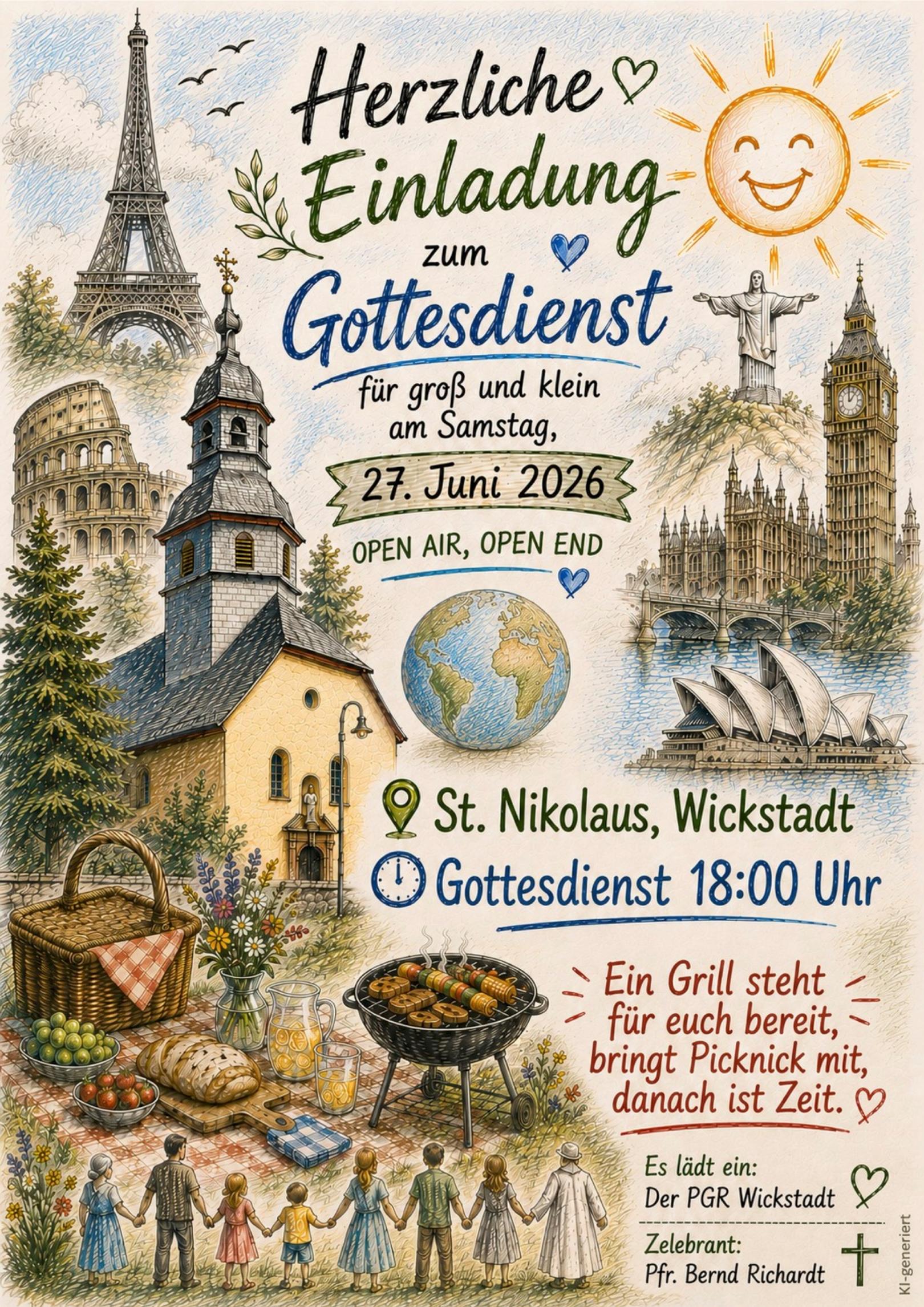 Gottesdienst 27.06.26 (c) PGR Wickstadt