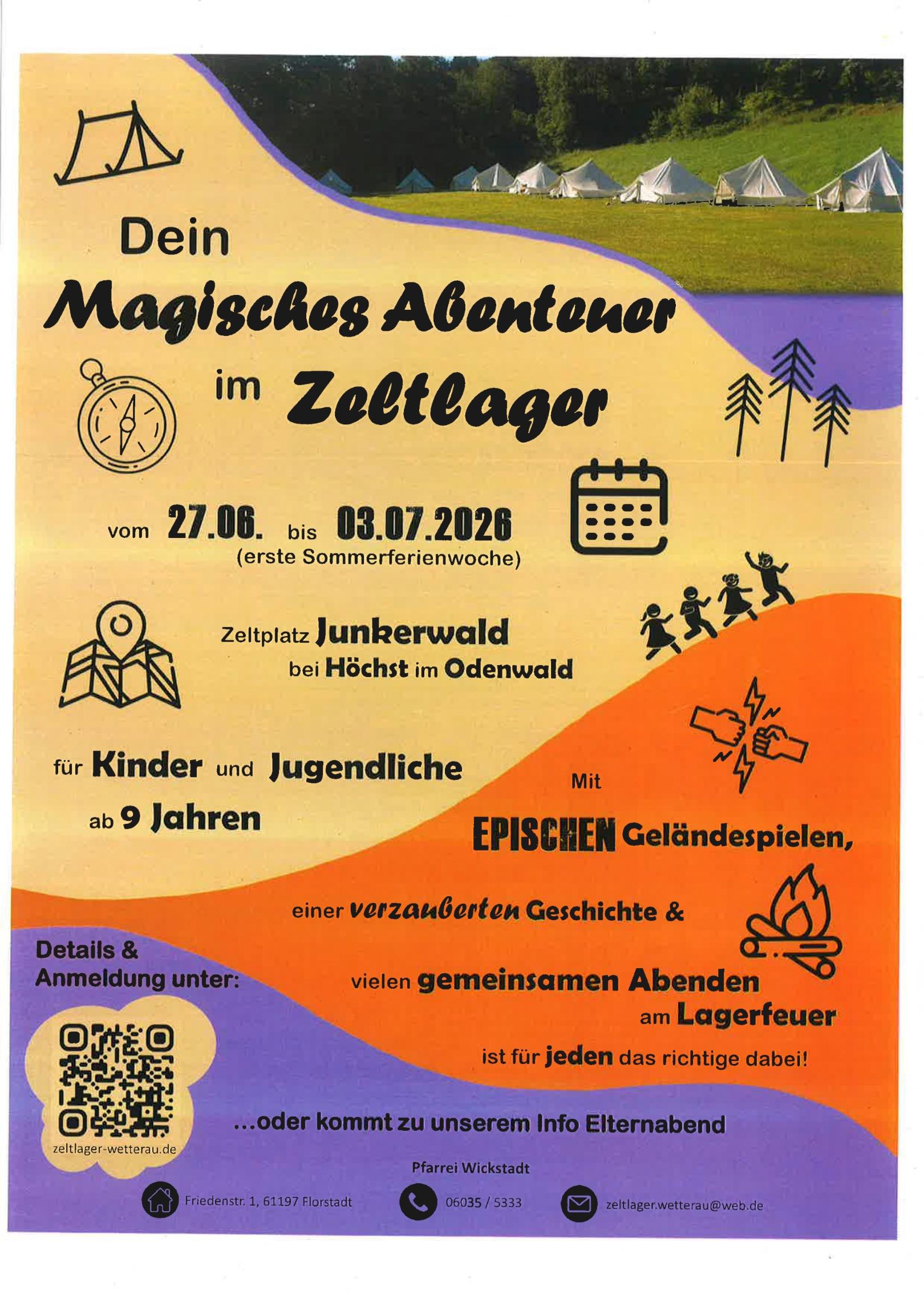 Zeltlager 2026 (c) Pfarrei Wickstadt