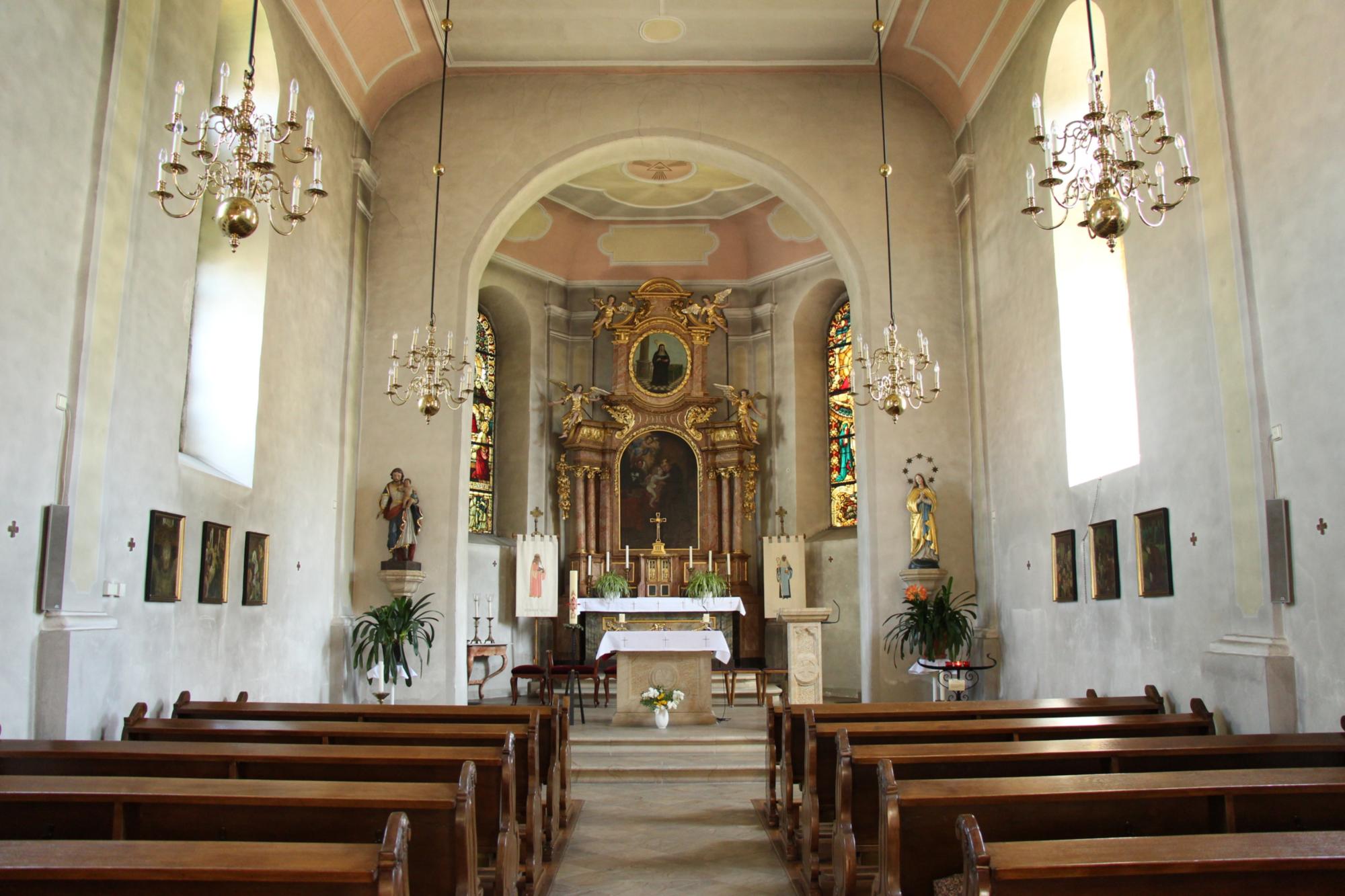 Im Innern der Kirche von Friesenheim