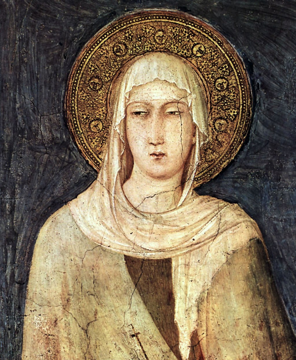 Heilige Klara von Assissi (c) Simone Martini, Public domain, via Wikimedia Commons