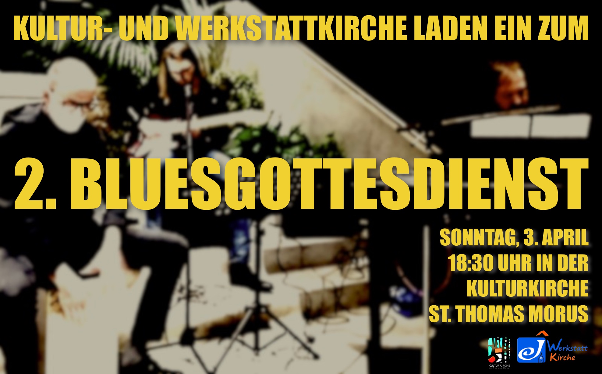 Kultur- und Werkstattkirche laden ein zum 2. Bluesgottesdienst am 3. April um 18:30 Uhr (c) Bärbel Weigand