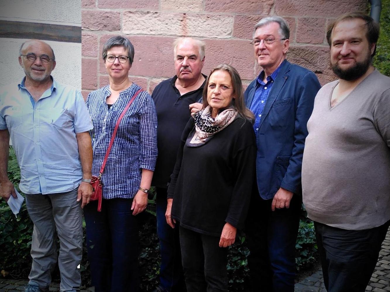 Der Vorstand der Kulturkirche zu Besuch in der jüdischen Gemeinde Gießen. Links: Dow Aviv, Vorsitzender der jüdischen Gemeinde
