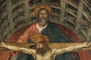 La Trinitá von Masaccio in der Kirche Santa Maria Novella Florenz (1428)