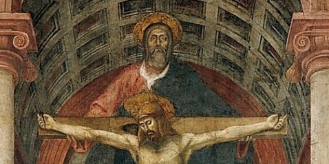 La Trinitá von Masaccio in der Kirche Santa Maria Novella Florenz (1428) (c) gemeinfrei