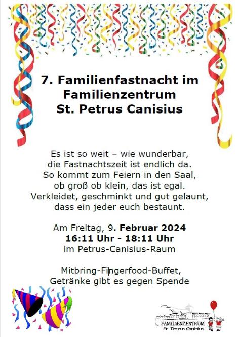 Familienfastnacht St. Petrus Canisius 2024 (c) Familienzentrum