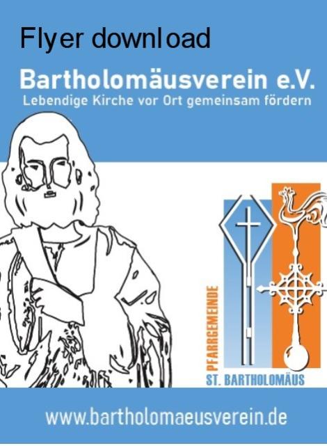 Flyer des Bartholomäusverein Groß-Zimmern e.V. 
