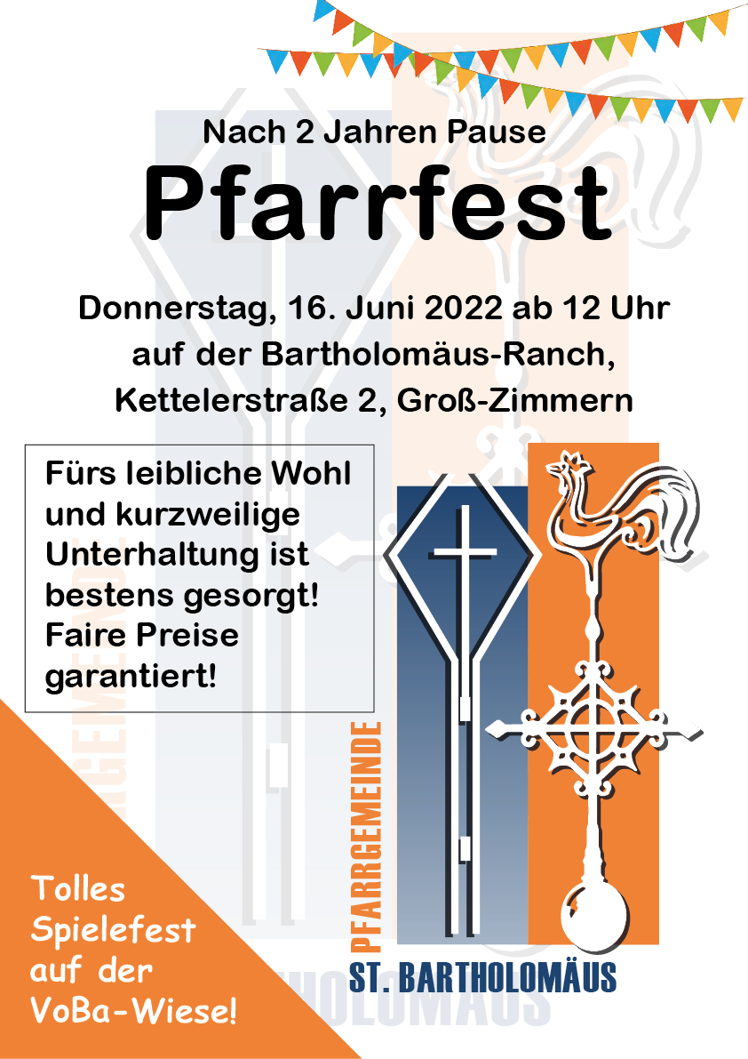 2022_Pfarrfest_Plakat (c) St. Bartholomaeus