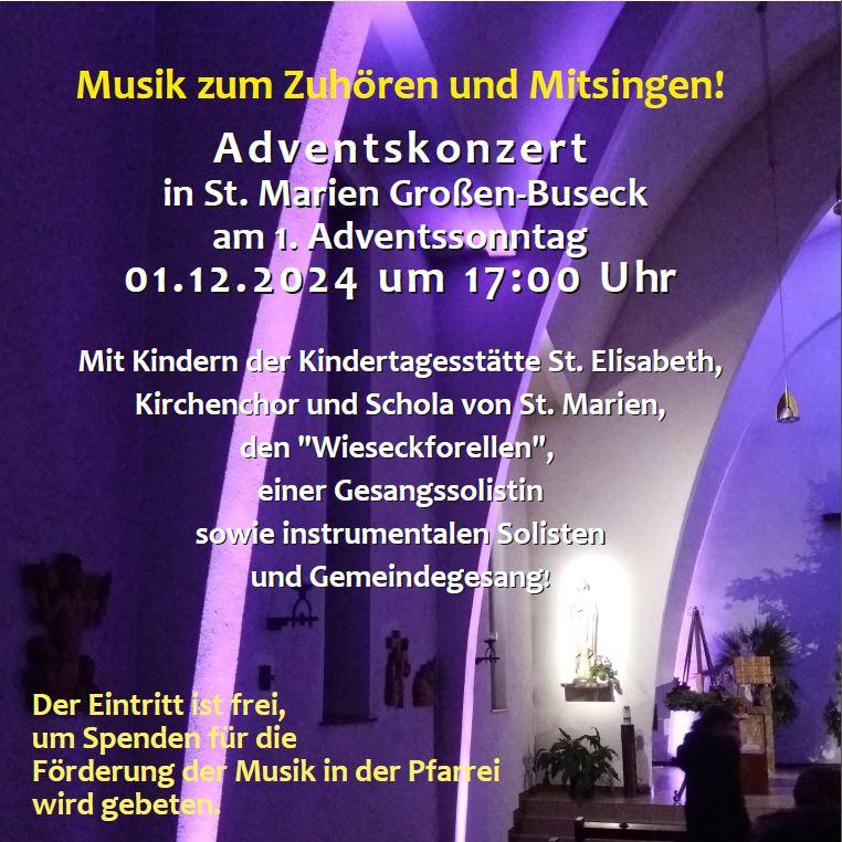 Adventskonzert 2024 in St. Marien